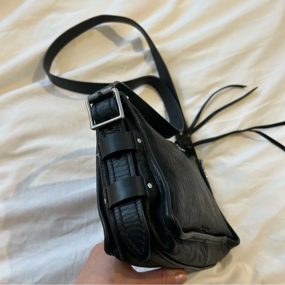 rag & bone Black Leather Field Bag - Picture 8 of 12